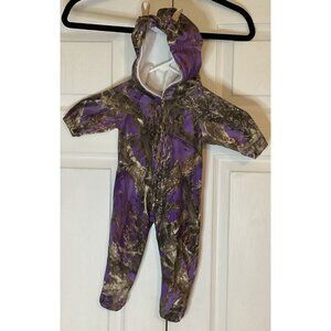 Baby Girls True Timber Purple Camo Deer Ears Jumper Romper Outfit 0-3 Months